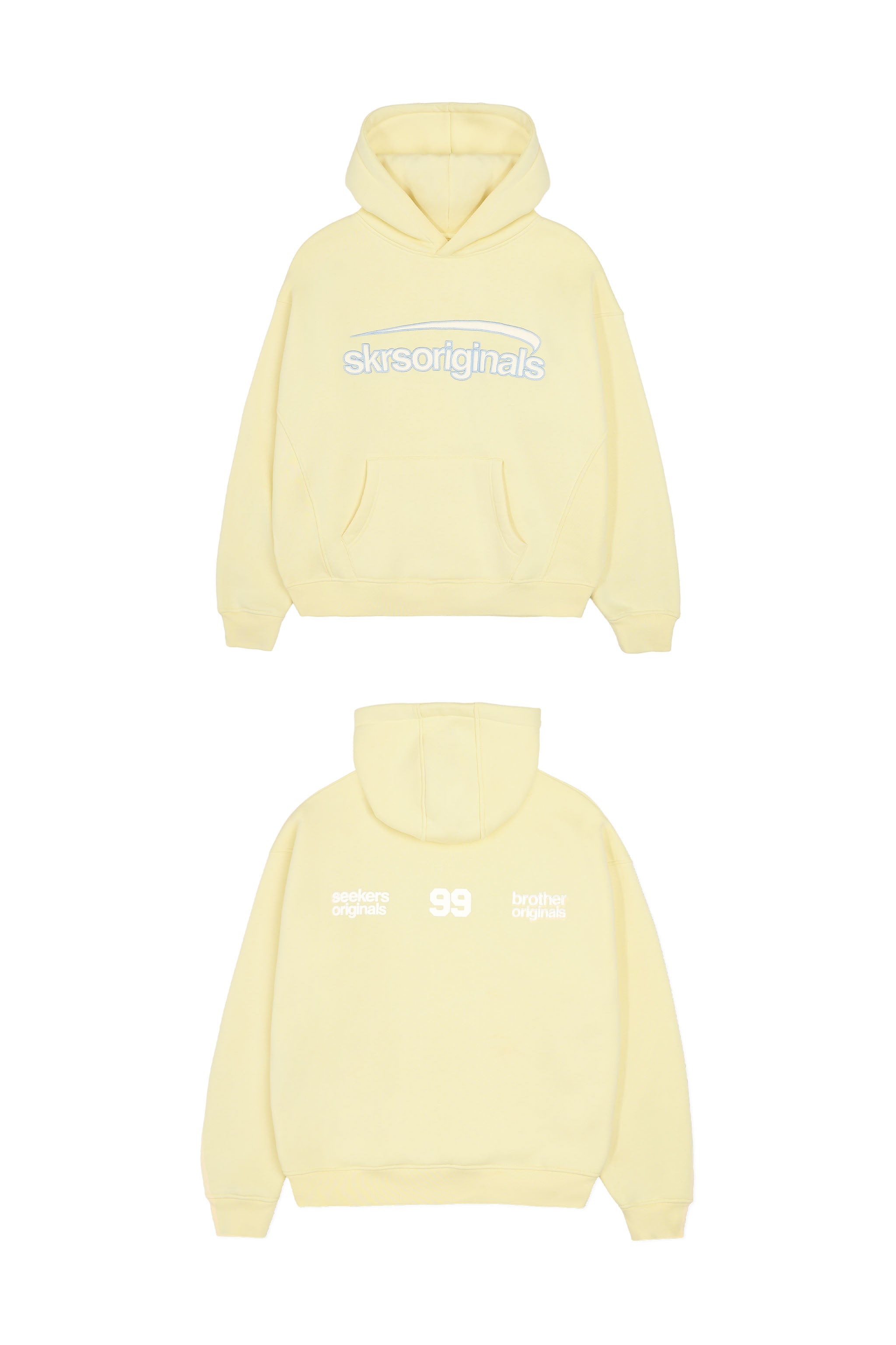 Staten Logo Hoodie in Butter Yellow